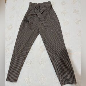 Walter Baker High Waist Paper Checkered Houndstooth Pants